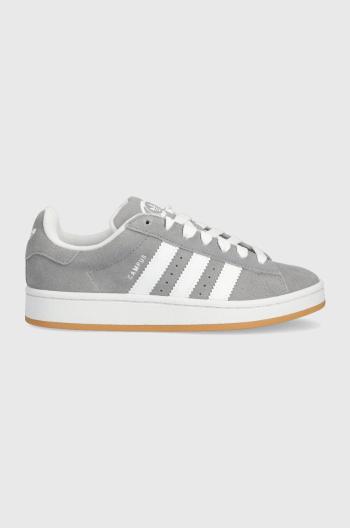Semišové tenisky adidas Originals Campus 00s šedá farba, HQ6507,