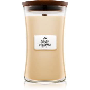 Woodwick Vanilla Bean vonná sviečka s dreveným knotom 609,5 g