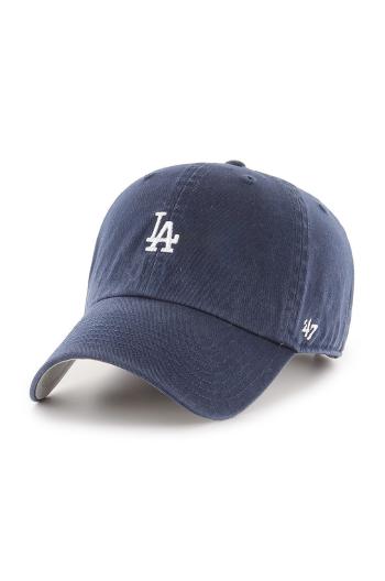 Čiapka 47 brand MLB Los Angeles Dodgers tmavomodrá farba, s nášivkou, B-BSRNR12GWS-NYC