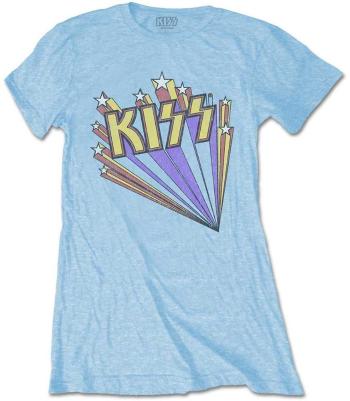 Kiss Tričko Stars Womens Light Blue 2XL