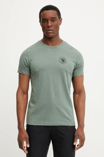 Tričko Fjallraven F87313.614-614, zelená farba, s potlačou