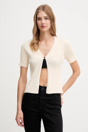 Kardigán Dkny béžová farba, ľahký, P52XAX02