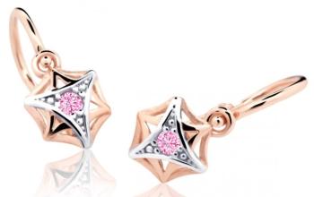 Cutie Jewellery Detské náušnice z ružového zlata C2209-10-X-4 ružová