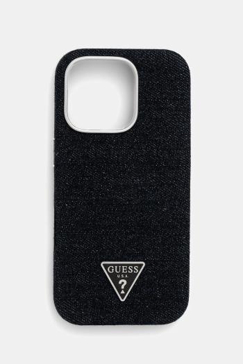 Puzdro na mobil Guess iPhone 16 Pro čierna farba, GUHMP16LRJFWTLK