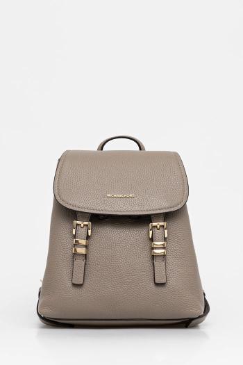 Kožený ruksak MICHAEL Michael Kors QUINN béžová farba, malý, jednofarebný, 30T5GQNB0L