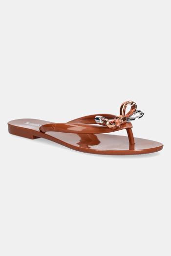 Šľapky Melissa MELISSA HARMONIC ECLIPSE AD dámske, hnedá farba, na plochom podpätku, M 35997.BF584