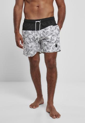 Urban Classics Low Block Pattern Swim Shorts jungle pattern/black - S