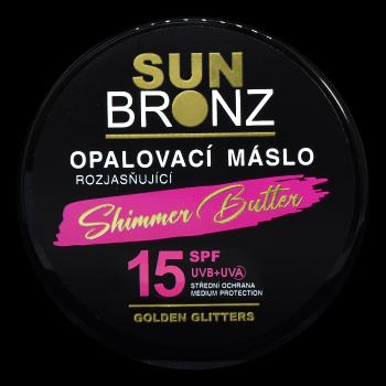 VIVACO Sun Bronz Opaľovacie maslo s rozjasňujúcimi glitrami SPF15, 100 ml