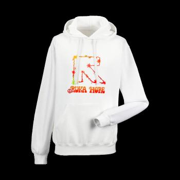 Ruka Hore mikina Logo Reggae Biela 3XL