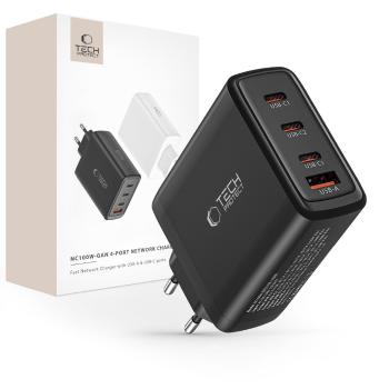 TECH-PROTECT NC100W-GAN 4-PORT Sieťová nabíjačka PD100W čierna