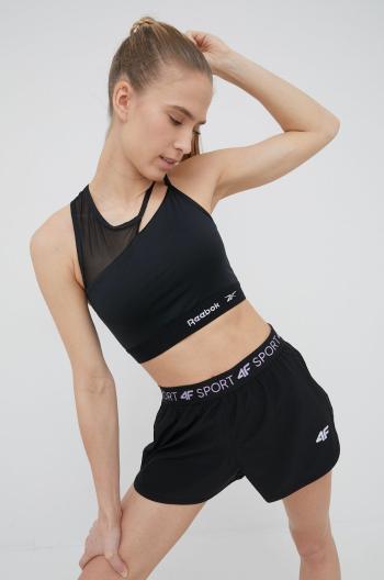 Tréningový top Reebok Cut Out F9762 čierna farba, jednofarebný