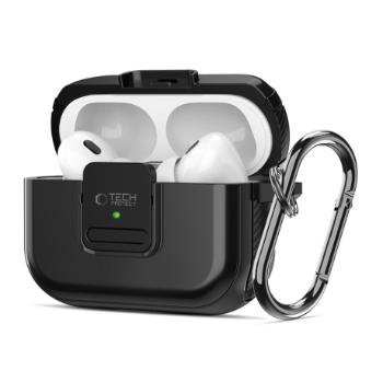 Tech-Protect Defender Magsafe puzdro na Apple Airpods Pro 1 / 2, čierne