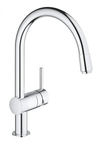 Drezová batéria GROHE Minta s vyťahovacou sprškou chróm 32918000