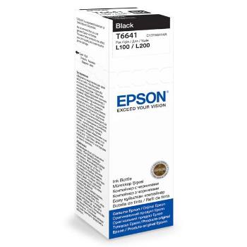 Epson originál ink C13T66414A, black, 70ml, Epson L100, L200, L300, čierna