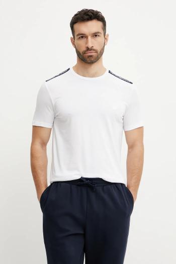 Tričko Emporio Armani Underwear pánske, biela farba, jednofarebné, EM000384 AF10779
