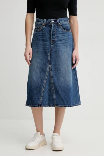 Rifľová sukňa Levi's midi, áčkový strih, A9316