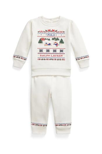 Tepláková súprava pre bábätká Polo Ralph Lauren biela farba, 310953250001