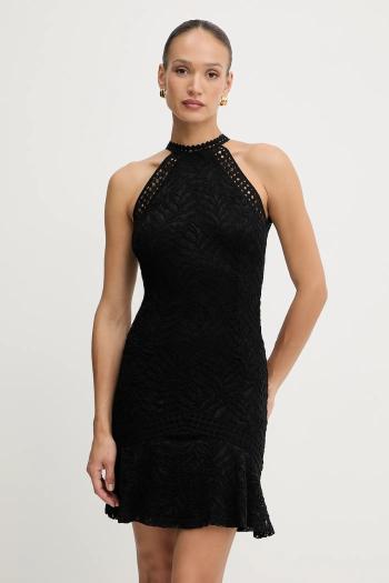 Šaty Guess NEW LIZA čierna farba, mini, rovný strih, W5YK0C KCS90