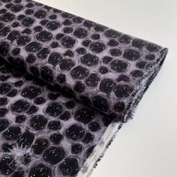 Viskóza RAYON POPLIN Black holes design D digital print
