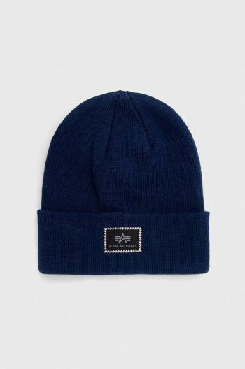 Čiapka Alpha Industries X-Fit Beanie 168905.07, tmavomodrá farba