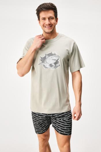 Bavlnené pyžamo Shark krátke