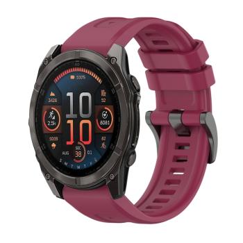 SILICONE Vymeniteľný remienok pre Garmin Fenix 8 51mm bordový