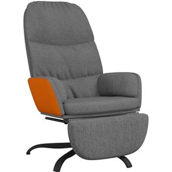 Relaxačné kreslo s podnožkou svetlo sivé textil, 3097394