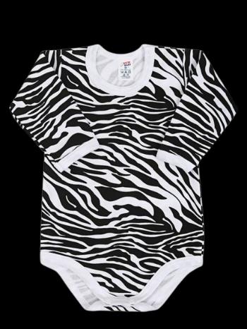 NEW BABY Dojčenské body s dlhým rukávom celopotlačené Zebra