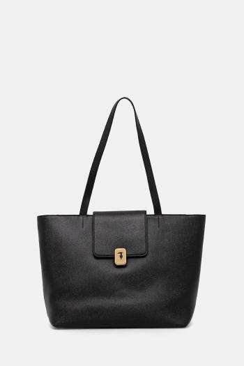 Kožená kabelka Trussardi čierna farba, Z605E106078N