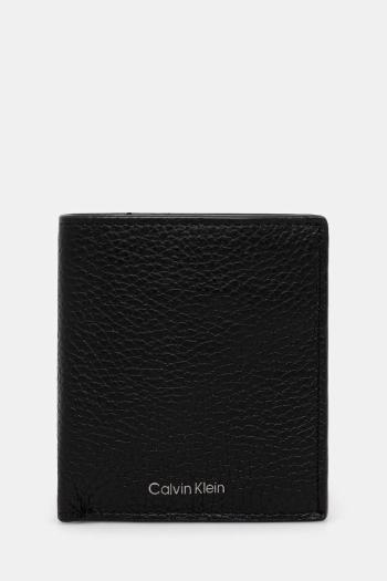 Kožená peňaženka Calvin Klein čierna farba, LV04D1029G