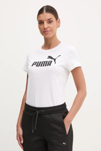 Bavlnené tričko Puma dámske, béžová farba, 682370