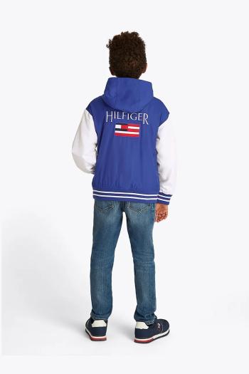 Detská bunda bomber Tommy Hilfiger fialová farba, KB0KB09582