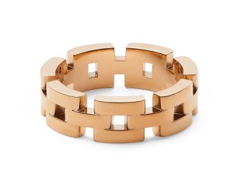 Daniel Wellington Fashion pozlátený prsteň 3-Link DW0040096 56 mm
