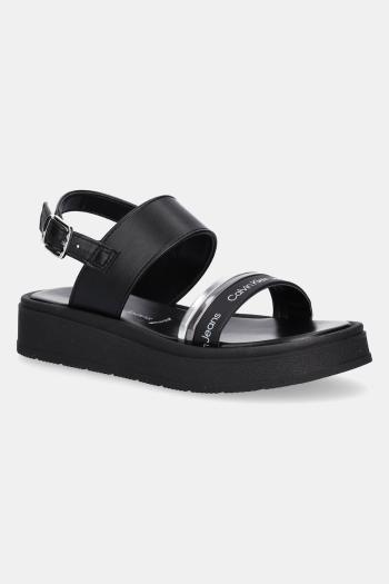 Detské sandále Calvin Klein Jeans čierna farba, V4A2-82053