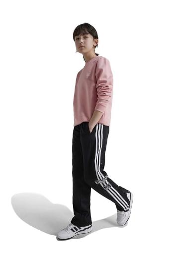 Detská mikina adidas Originals CREW ružová farba, s nášivkou, IX5299