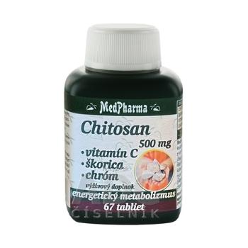 MedPharma CHITOSAN 500 mg+vitamín C,škorica,chróm