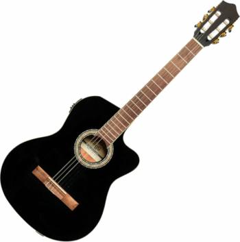 Stagg SCL60 TCE-BLK 4/4 Klasická gitara s elektronikou