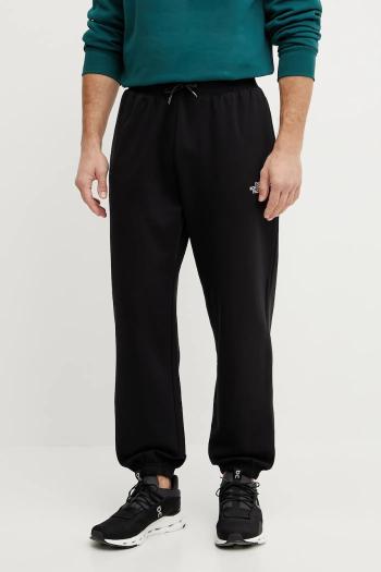 Tepláky The North Face Essential Relaxed pánske, čierna farba, jednofarebné, NF0A8C1FJK31