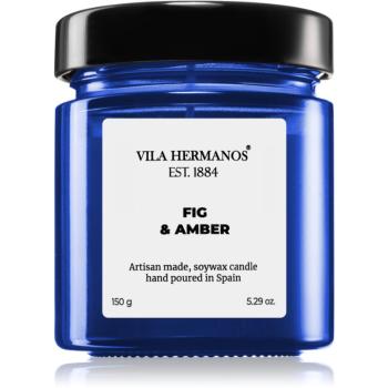 Vila Hermanos Apothecary Cobalt Blue Fig & Amber vonná sviečka 150 g