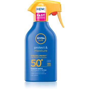 NIVEA SUN Protect & Moisture hydratačný sprej na opaľovanie SPF 50+ 270 ml