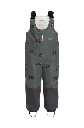 Detské zimné nohavice Jack Wolfskin GLEEL 2L INS PRINT BIB šedá farba