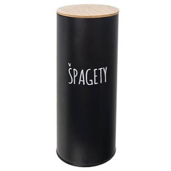 Orion Dóza plech/bambus priemer 11 cm Špagety BLACK (127534)