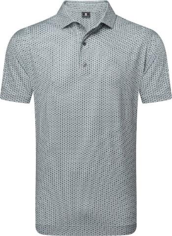 Footjoy Houndstooth Geo Lisle Mens Grey M Polo košeľa
