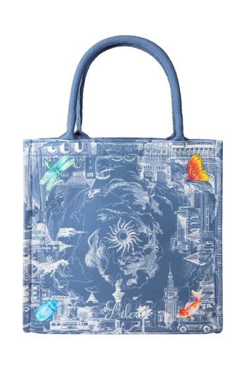 Kabelka Lilou viac farieb, SHOP/MED/CANVAS/BLUE/LIGHT/30