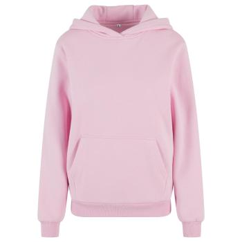 Build Your Brand Hebká dámska mikina cez hlavu Fluffy - Jemne ružová | XXXXXL
