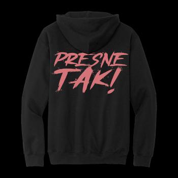 Dany Moment mikina Presne tak! - pink print Čierna 3XL