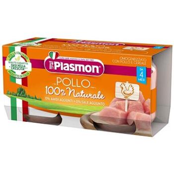 PLASMON bezlepkový mäsový s obilím, kuracie bez škrobu a soli 2× 80 g, 4 mes.+ (8001040016541)