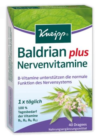 KNEIPP Baldrian plus Nervenvitamine 40 tabliet