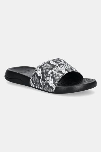 Šľapky Puma Popcat 20 Snake Chic dámske, strieborná farba, 401706