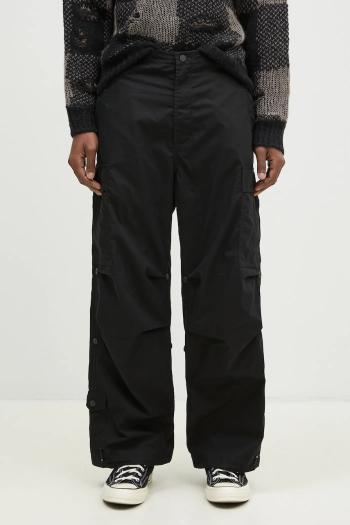 Bavlnené nohavice Maharishi Original Cargo Snopants Loose čierna farba, rovné, 5300.BLACK